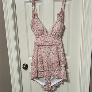 Altar'd State Pink Floral Summer Romper